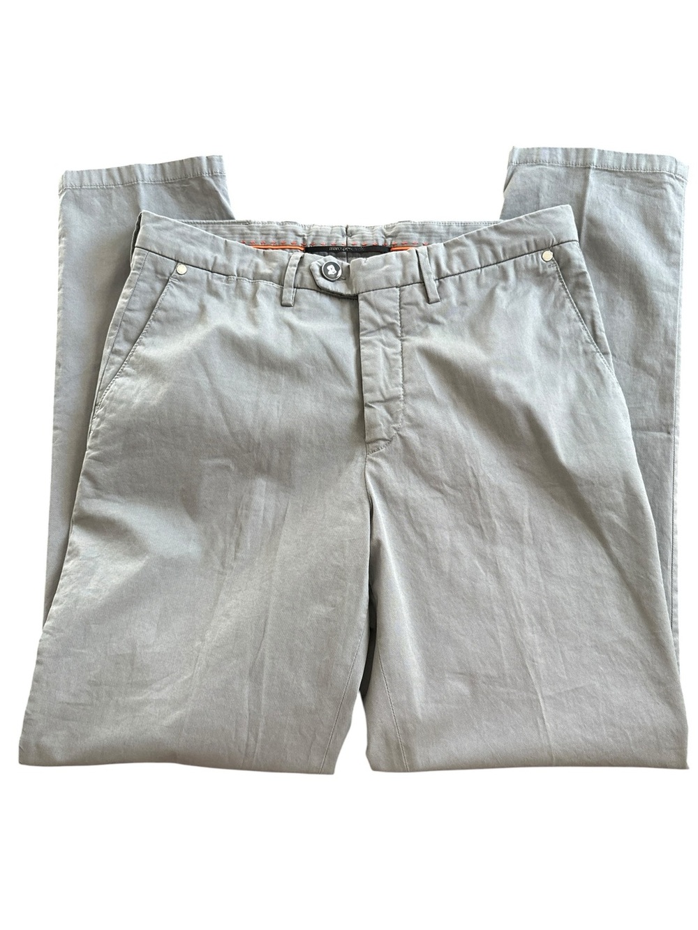 Marco Pescarolo Mens Size 32 Pant Light Gray New York Sport Trouser Cotton Blend